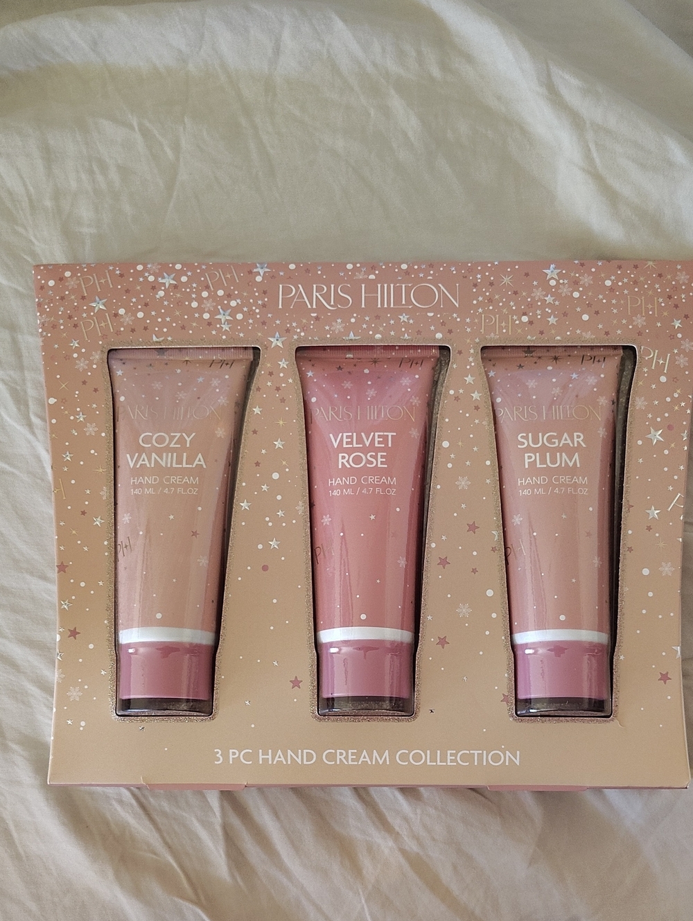 Paris Hilton Pink 3-Piece Hand Cream Set - Cozy Vanilla, Velvet Rose, Sugar Plum